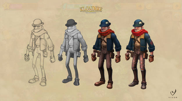 Bandit character at Klondike game