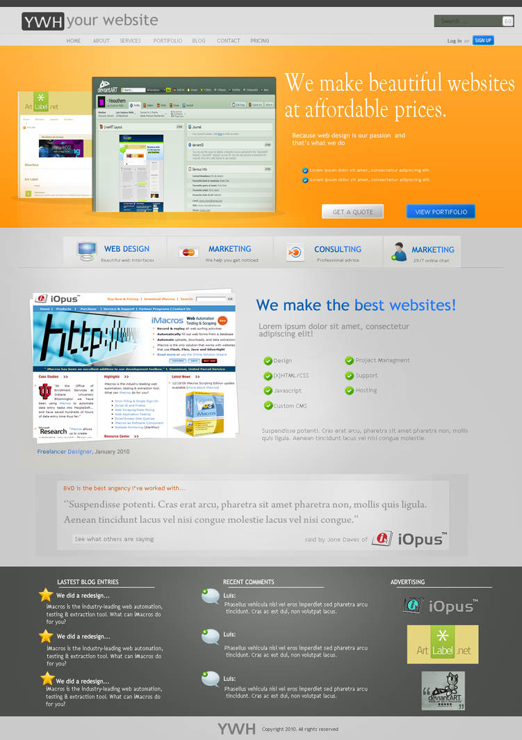 Your Website Layout by 16southern on DeviantArt