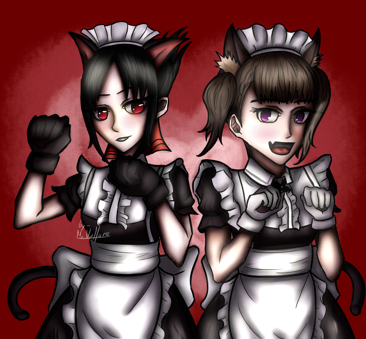 Neko Maid Kaguya and Maki