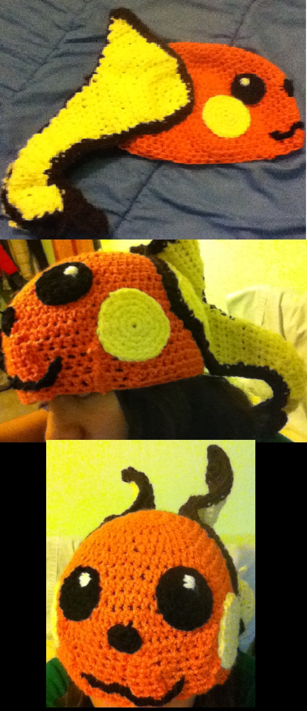 Raichu crochet-hat