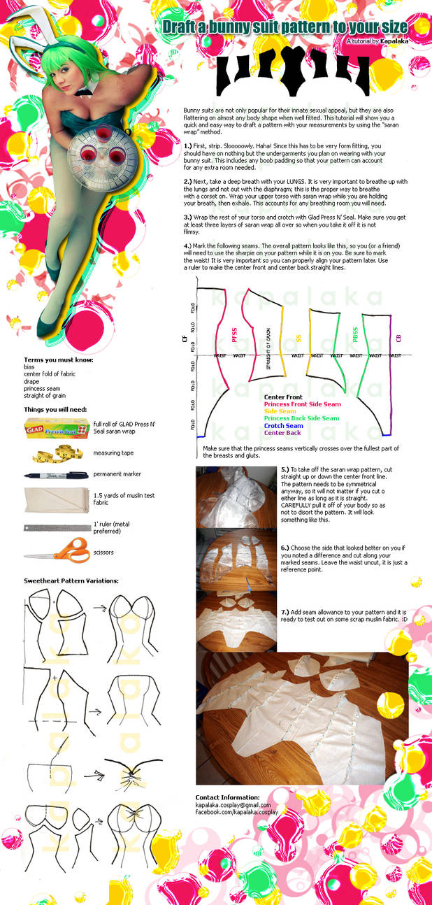 Bunny Suit Pattern Tutorial by Kapalaka