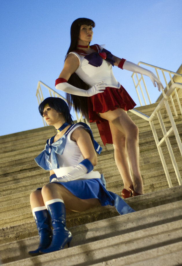 Fire and Water - Sailor Mars and Mercury Cosplay