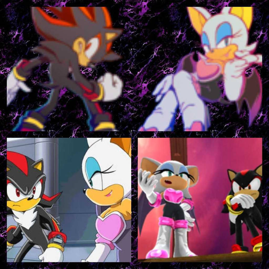 Shadow/Rouge collage by Bright-Rose on DeviantArt