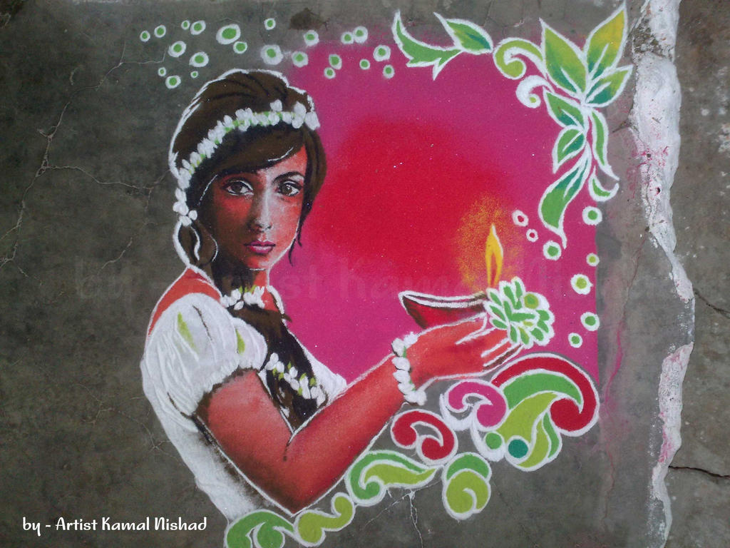 Rangoli Art 4 by - Kamal Nishad by kamalnishad