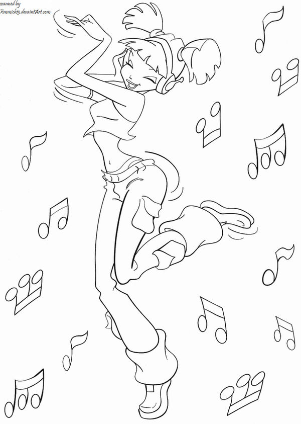 Musa Music Note Musa - Edit Coloring by qMEracleb on DeviantArt
