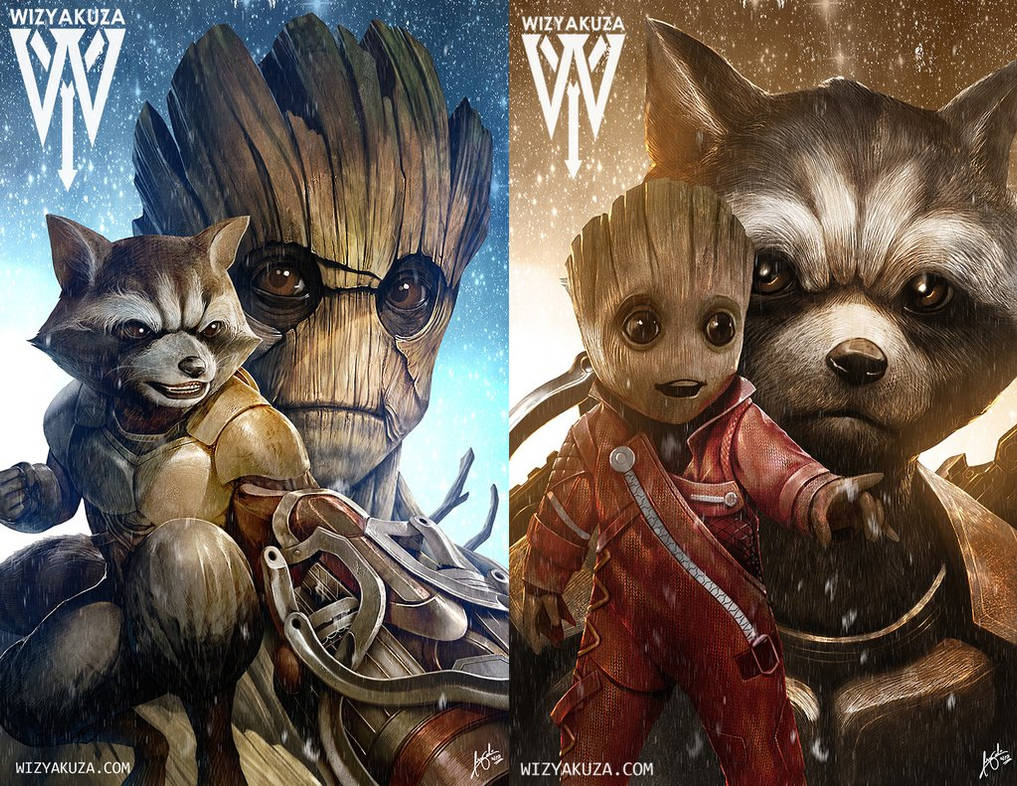 Groot Cbb Rocket and Groot by WizyakuzaGod56 on DeviantArt