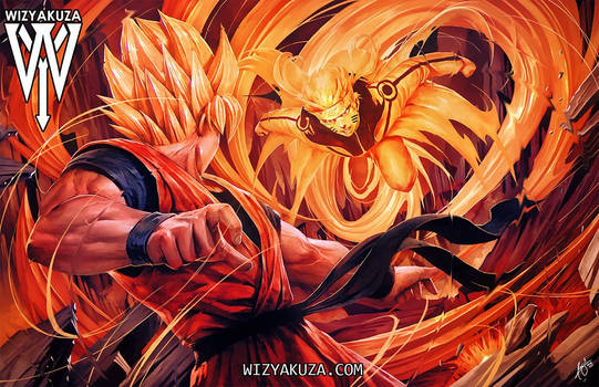 Goku Vs Naruto (Chakra Mode)