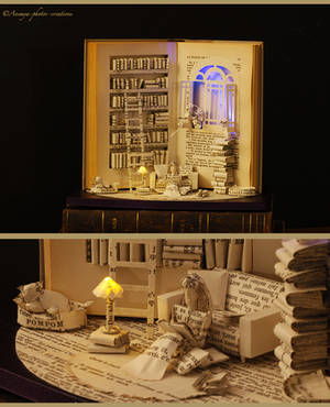 Book sculpture The Paper House...