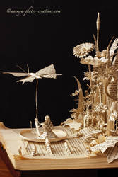 Thumbelina book sculpture side view