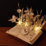 Thumbelina book sculpture and light