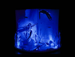 The Little Mermaid Book Sculpture with lighting