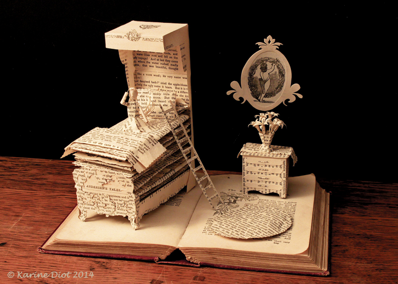 The Princess and the Pea Book Sculpture