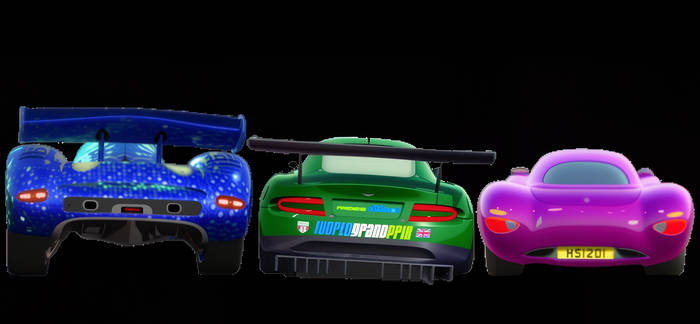 Cars 2 Carla, Nigel, and Holley