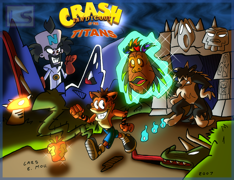 Crash of the Titans (2007) Artwork Wallpaper by CRASHARKI on