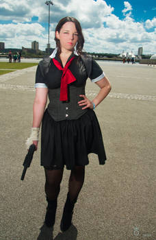 Alice as Fem Booker From Bioshock Infinite