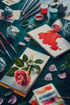 Painting flowers stains and sketches by dinabelenko