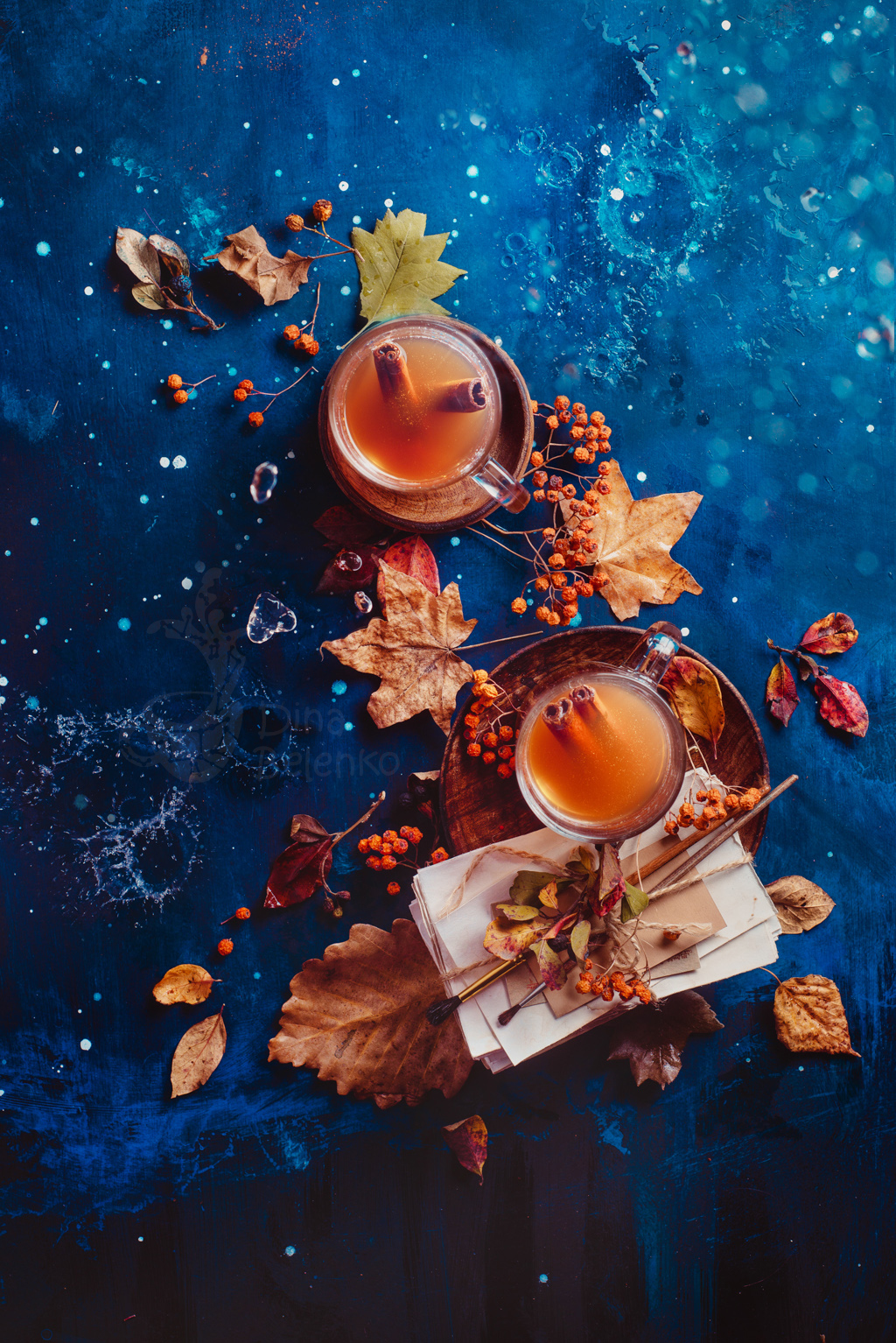 Autumn tea with unsent letters by dinabelenko