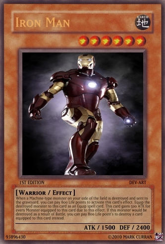 Iron Man Yu-Gi-Oh Card by Lightshock16 on DeviantArt