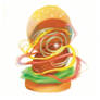 Burger sticker