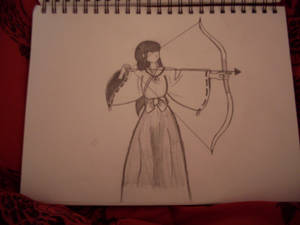 Kikyo with an arrow