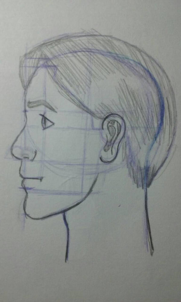 Human Face (Side) by Marie2003 on DeviantArt