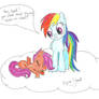 Scootaloo and Rainbow Dash
