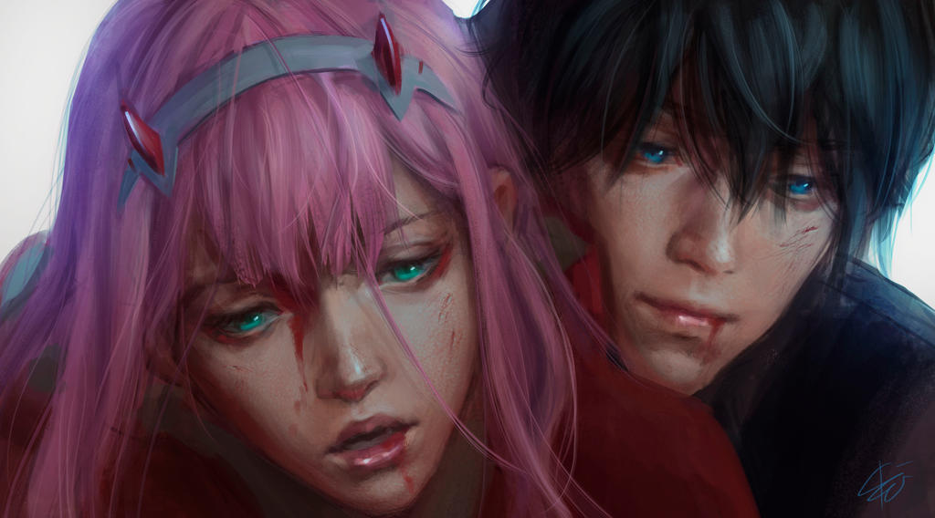 Двое р п. 02 И Хиро. Zero two Хиро с рогами. 02 И Хиро с рогами.