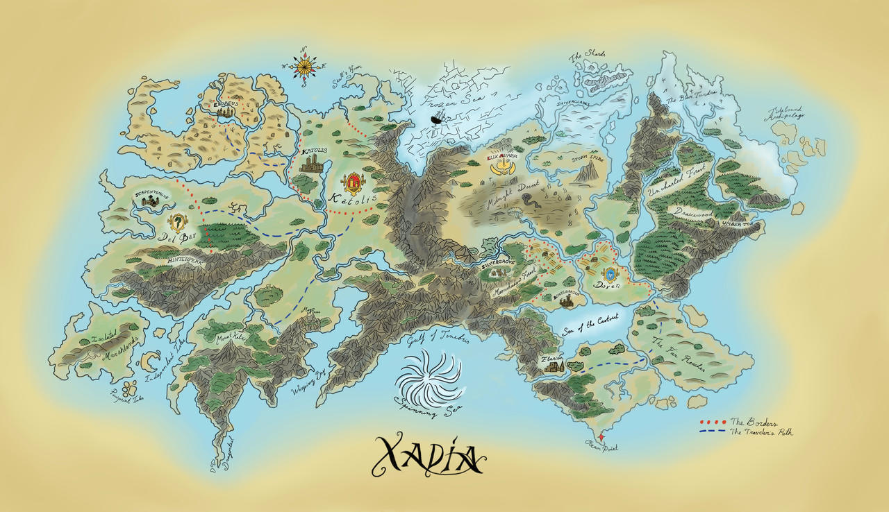 Waydia Map Alternate Map of Xadia (revised) by JozeeBird on DeviantArt