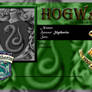 Hogwarts School Card Slytherin Template