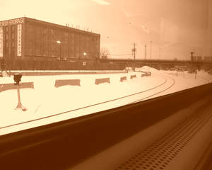 Train Yard in the Snow