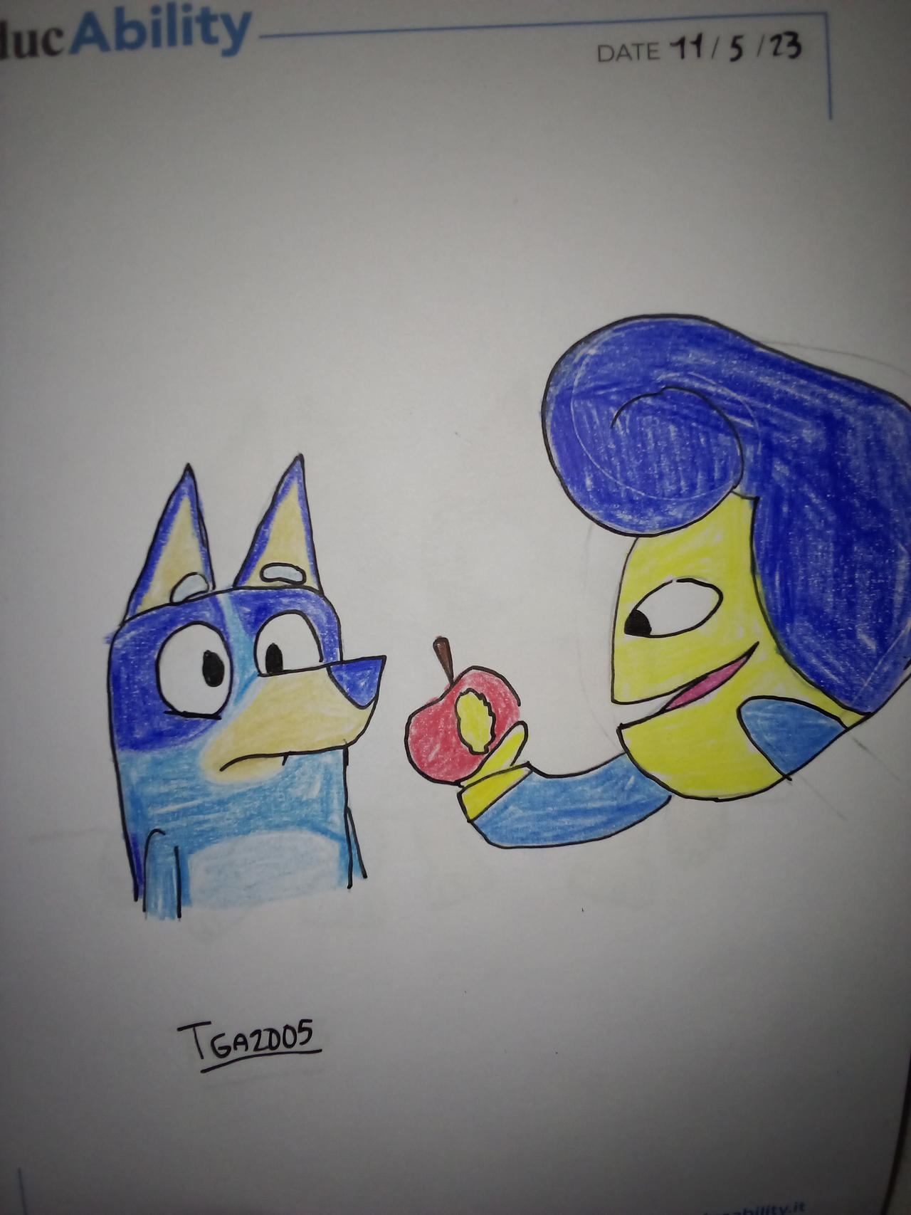 Bluey meets Wally by RPS-addicted on DeviantArt