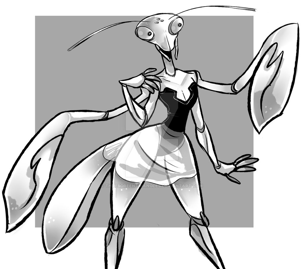 Mantis Girl by threegreentriangles on DeviantArt