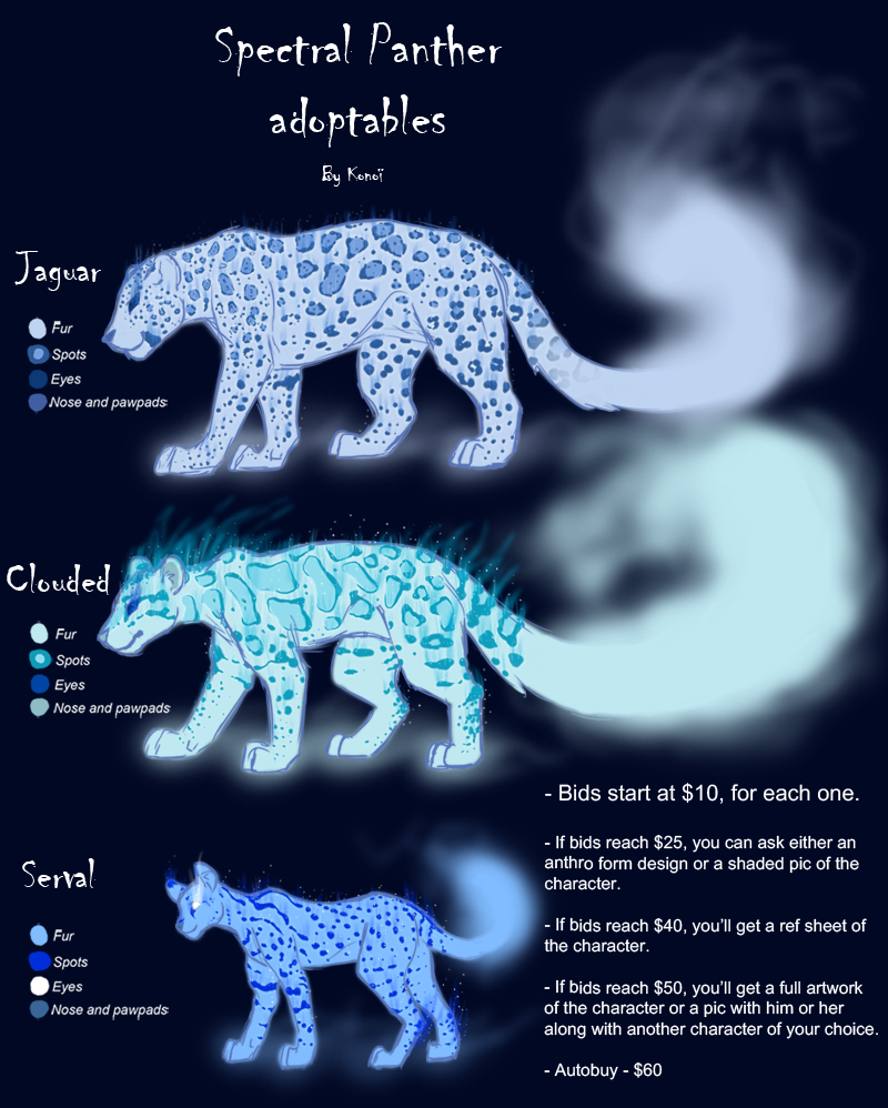 Spectral Panther adoptables 1 (auction ENDED)