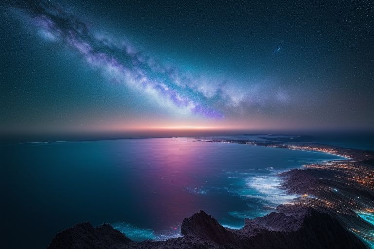 Galaxy Ocean Background