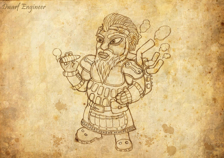 Dwarf Engineer by LemonWhackyHello on DeviantArt