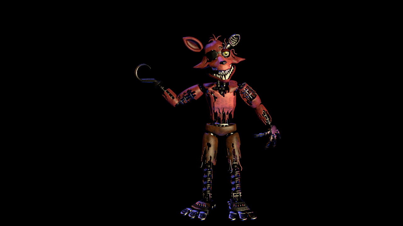 Withered Foxy (Blender) by FnaFcontinued on DeviantArt