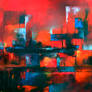 Abstract Scenery oil paint