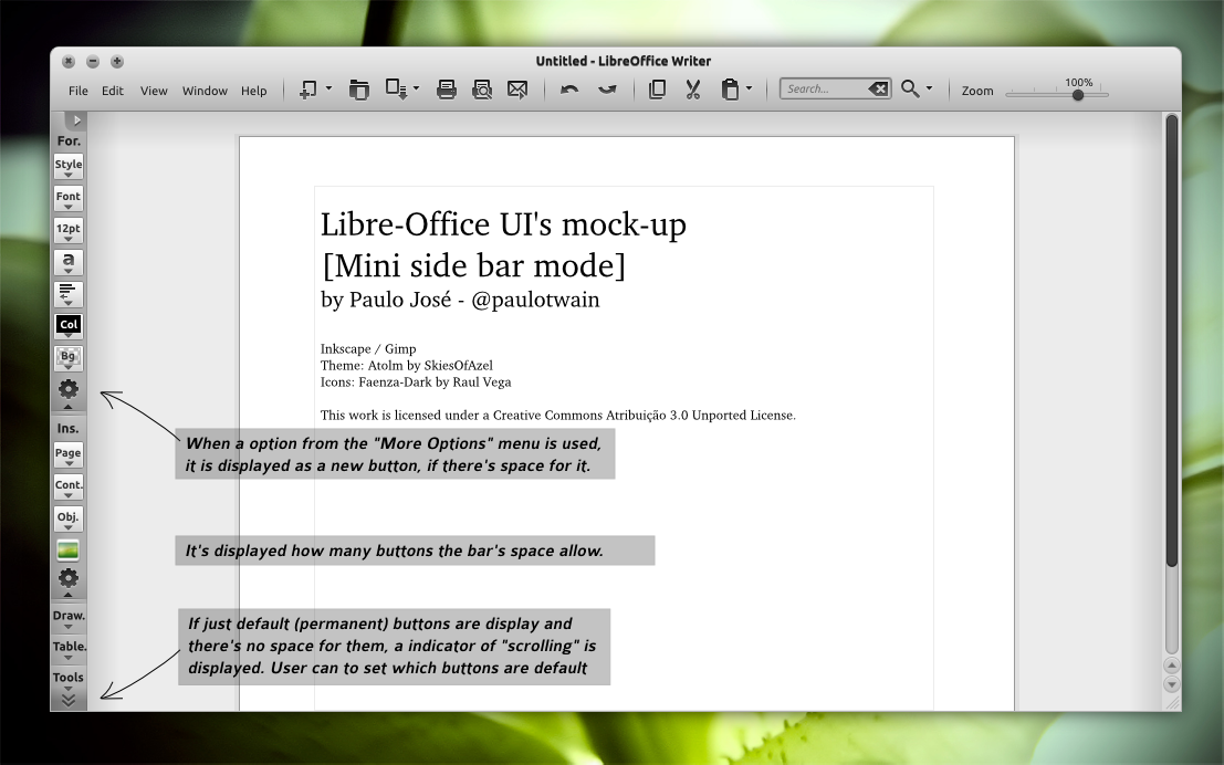 LibreOffice UI Mock-up light 2 by pauloup