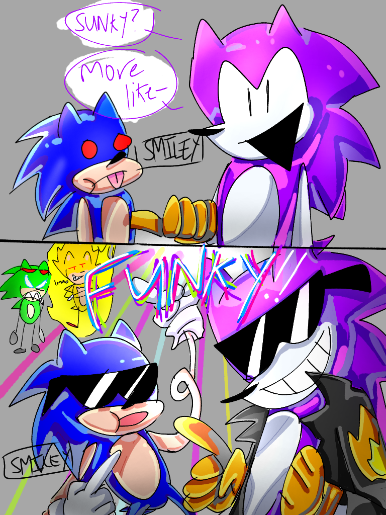 Silly stuff with Sunky and Needlemouse by SmileyTheFirst on DeviantArt