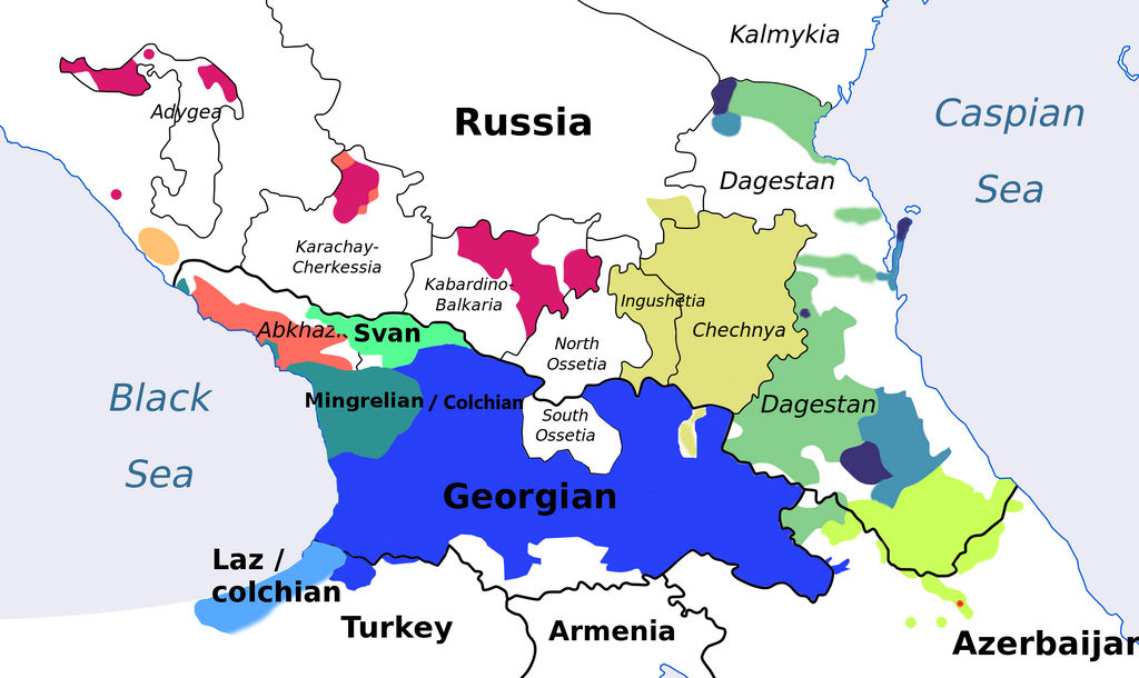 Caucasus map ethnic groups by TheColchian on DeviantArt