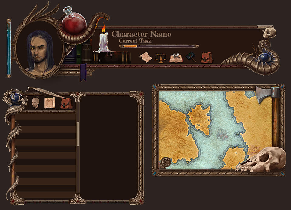 Game GUI Illustration by irshadkarim on DeviantArt