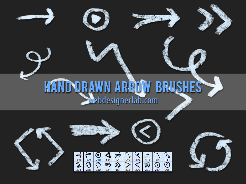 Grungy Hand Drawn Arrow Brushes by xara24