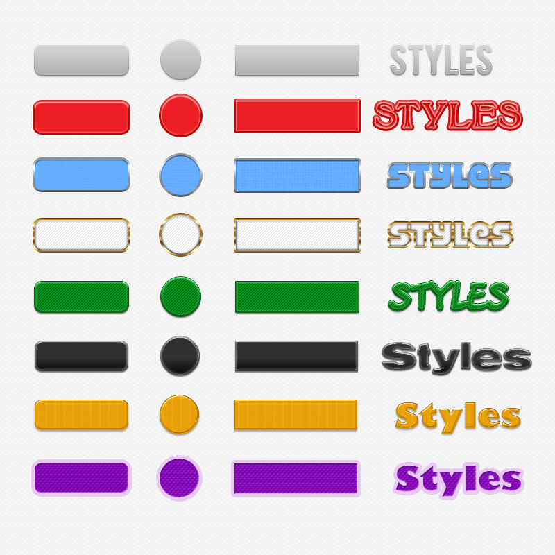 8 Button Styles by xara24 on DeviantArt