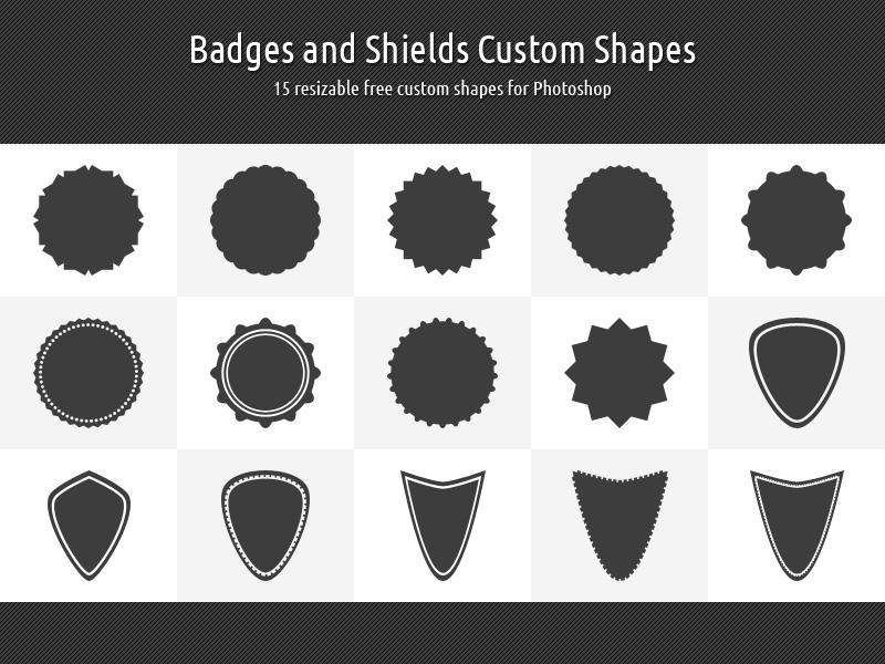 Badges and Shields Custom Shapes by xara24 on DeviantArt