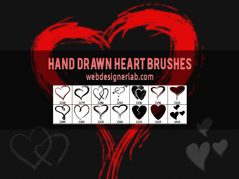 Hand Drawn Heart Brushes