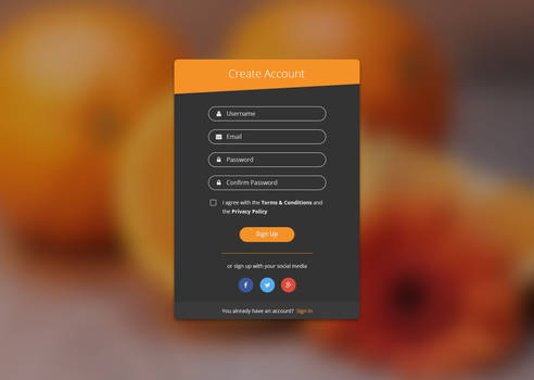 DailyUI Challenge, Sign Up Form