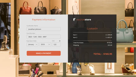 DailyUI Challenge, Card Checkout Form