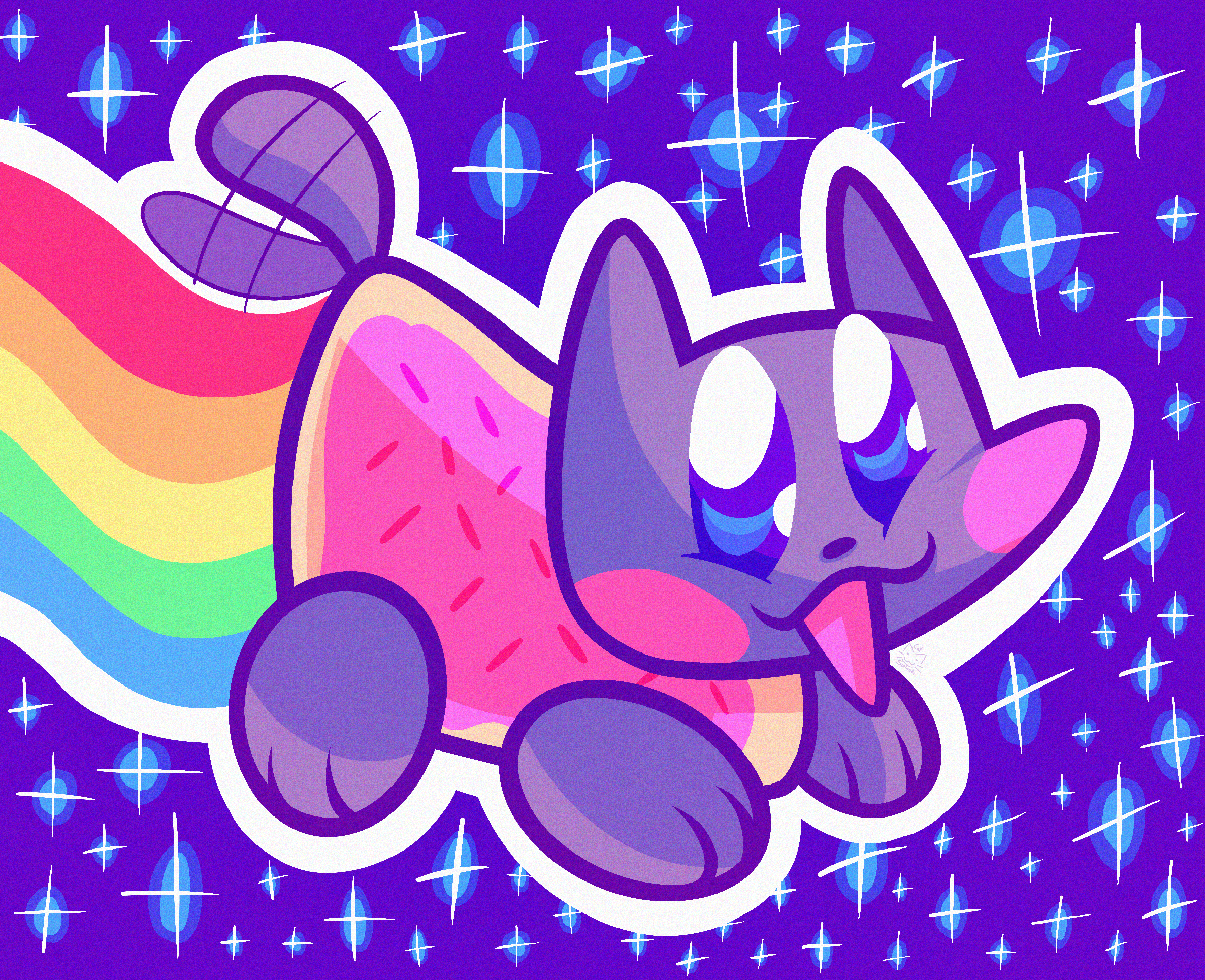 Nyan Cat {Pixel Art} by KittyRainicornDemon on DeviantArt