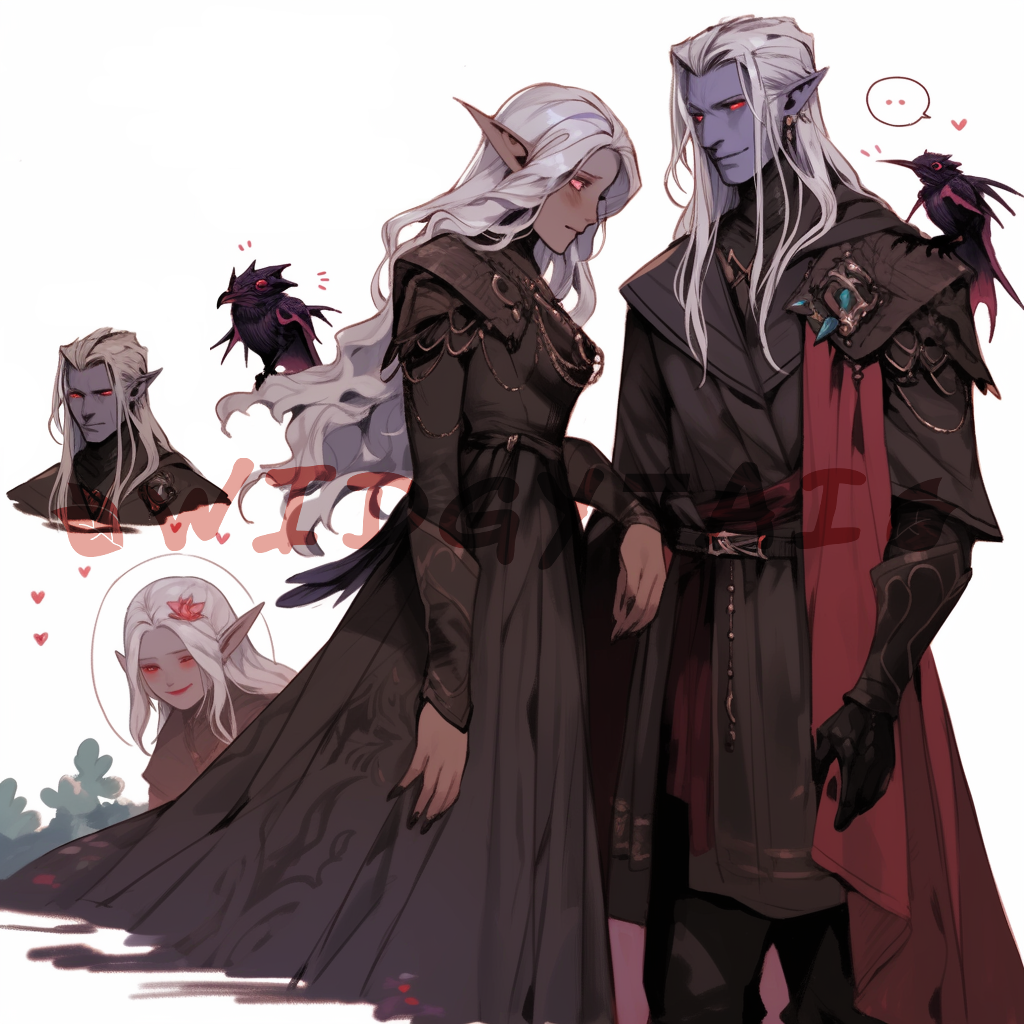 Drow Assistant Royal Drow Couple AI Adopt - $10 - CLOSED by Widgy-AI on DeviantArt