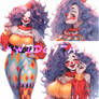 Purple Haired Clown Girl AI Adopt - $5 - CLOSED